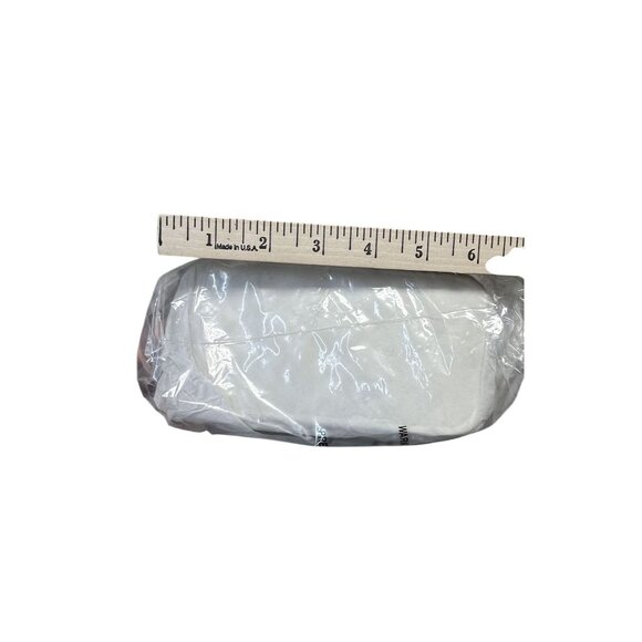 Valentino Orlandi Quilted Vegan Leather Vanity Crossbody Bag Bone White Gold NWT - Picture 6 of 8